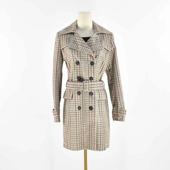 Plaid ESPRIT trench. Size M - Picture 2 of 16